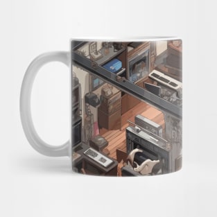 isometric music room Mug